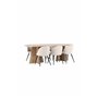 Matgrupp Bootcut med Velvet matstolar, 230 × 115 cm