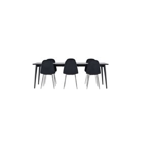 Matgrupp Ellis med Polar matstolar, 230 × 85 cm