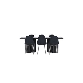 Matgrupp Olivia med Polar matstolar, 210 × 100 cm