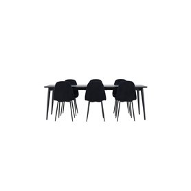 Matgrupp Ellis med Polar matstolar, 230 × 85 cm