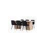 Matgrupp Olivia med Night matstolar, 210 × 100 cm