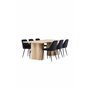Matgrupp Olivia med Night matstolar, 210 × 100 cm