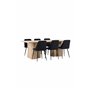 Matgrupp Olivia med Night matstolar, 210 × 100 cm
