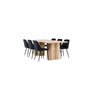 Matgrupp Olivia med Night matstolar, 210 × 100 cm