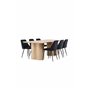 Matgrupp Olivia med Night matstolar, 210 × 100 cm