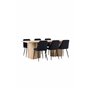 Matgrupp Olivia med Night matstolar, 210 × 100 cm