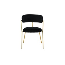 Matstol Arrow, Svart/Guld