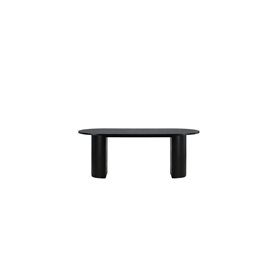 Ovalt matbord Bianca, 200 × 90 cm, Svart