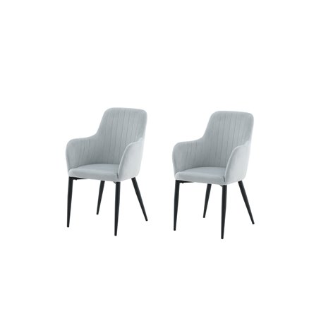 Matstol Comfort, Ljusgrå/Svart