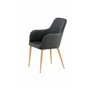Matstol Comfort, Svart/Natur