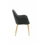 Matstol Comfort, Svart/Natur