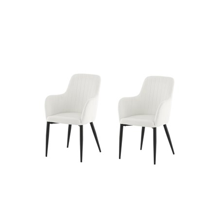 Matstol Comfort, Vit/Svart