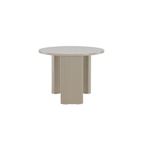 Runt soffbord Bristol, Ø60 cm, Beige