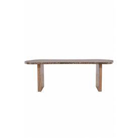 Ovalt matbord Eleonora, 230 × 100 cm, Brun