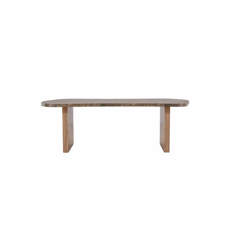 Ovalt matbord Eleonora, 230 × 100 cm, Brun