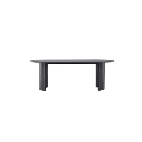 Runt matbord Grundsund, 220 × 100 cm, Svart