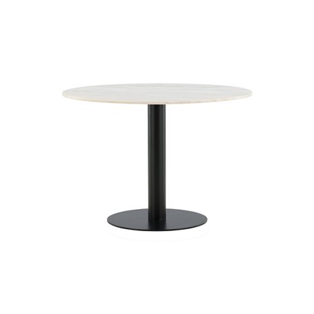 Runt matbord Estelle, Ø106 cm, Vit