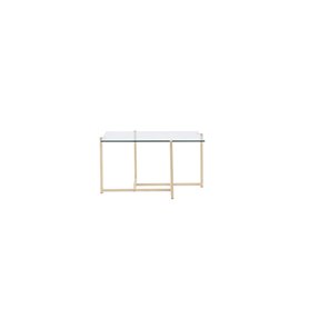 Soffbord Hybrid, 80 × 80 cm, Clear