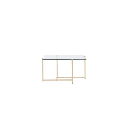 Soffbord Hybrid, 80 × 80 cm, Clear