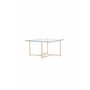 Soffbord Hybrid, 80 × 80 cm, Clear