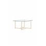 Soffbord Hybrid, 80 × 80 cm, Clear