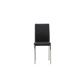 Matstol Lily, Svart/Silver