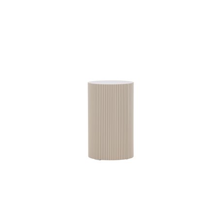 Runt sidobord Lenox, Ø31 cm, Beige