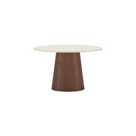 Runt matbord Lanzo, Ø120 cm, Beige