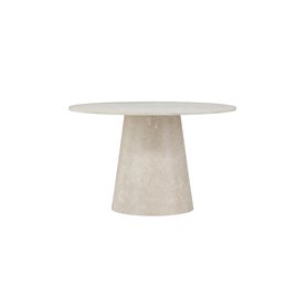 Runt matbord Lanzo, Ø120 cm, Beige