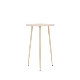 Matbord Plaza, Ø70 cm, Vitlaserad