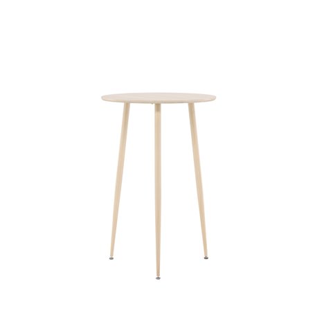 Matbord Plaza, Ø70 cm, Vitlaserad