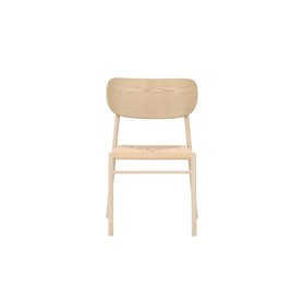Matstol Polly, Beige/Vitlaserad