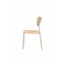 Matstol Polly, Beige/Vitlaserad