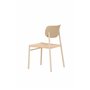 Matstol Polly, Beige/Vitlaserad