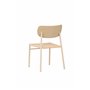 Matstol Polly, Beige/Vitlaserad