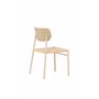 Matstol Polly, Beige/Vitlaserad