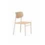 Matstol Polly, Beige/Vitlaserad