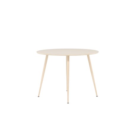 Runt matbord Plaza, Ø100 cm, Vitlaserad