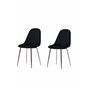 Matstol Polar, Svart/Silver