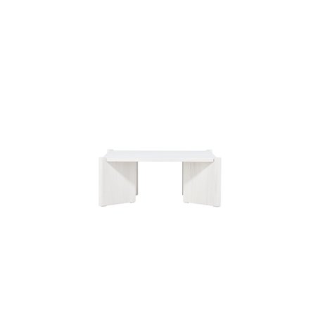 Soffbord Rogaland, 100 × 100 cm, Vitlaserad