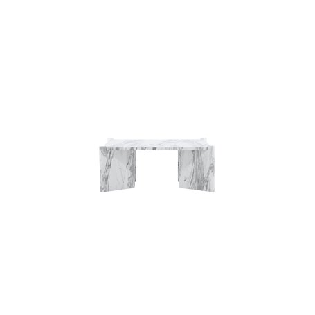 Soffbord Rogaland, 100 × 100 cm, Vit