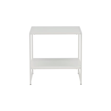 Sidobord Staal Bord, 50 × 50 cm, Vit