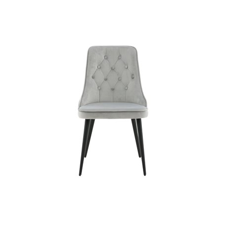 Matstol Velvet Deluxe, Ljusgrå/Svart