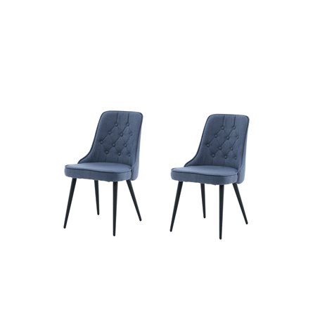 Matstol Velvet Deluxe, Blå/Svart