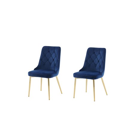 Matstol Velvet Deluxe, Blå/Guld
