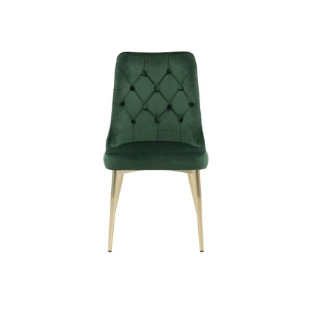 Matstol Velvet Deluxe, Grön/Guld