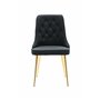 Matstol Velvet Deluxe, Svart/Guld