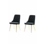 Matstol Velvet Deluxe, Svart/Guld