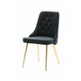 Matstol Velvet Deluxe, Svart/Guld