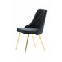 Matstol Velvet Deluxe, Svart/Guld